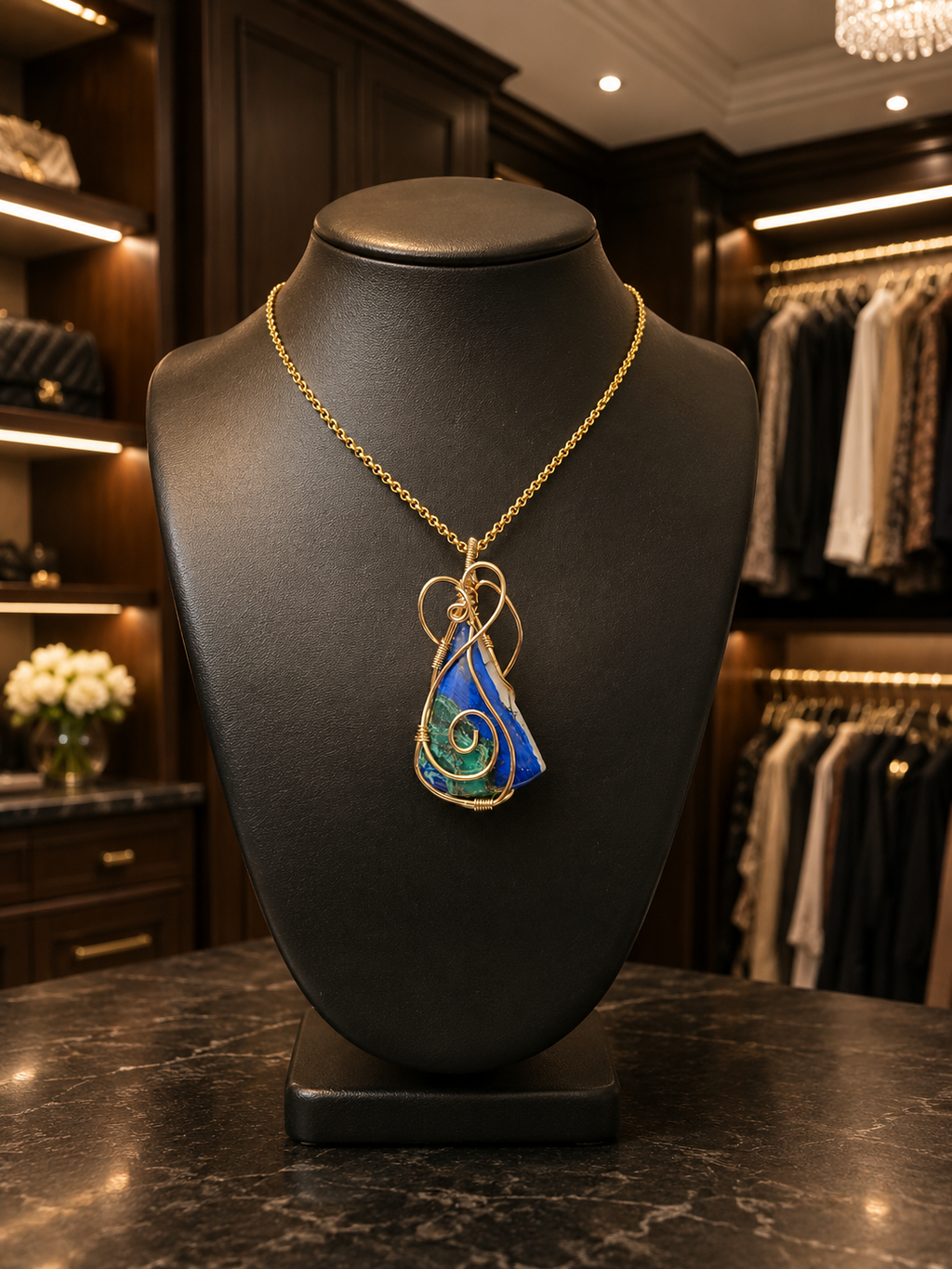 Unique Azurmalachite Pendant