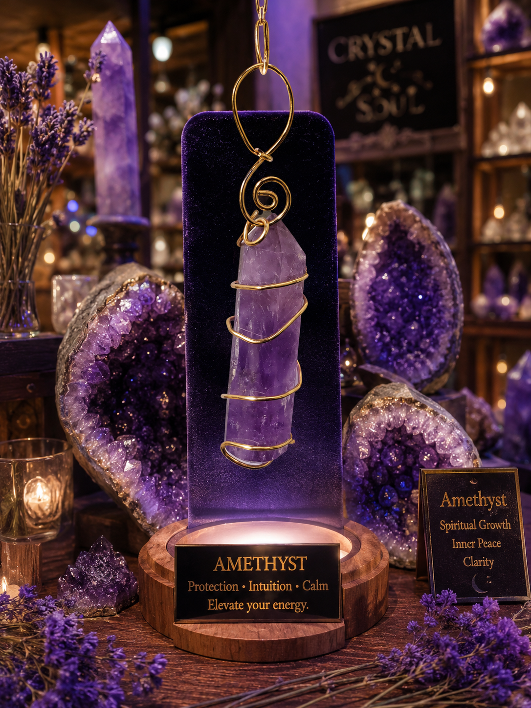 Amethyst Crystal pendant