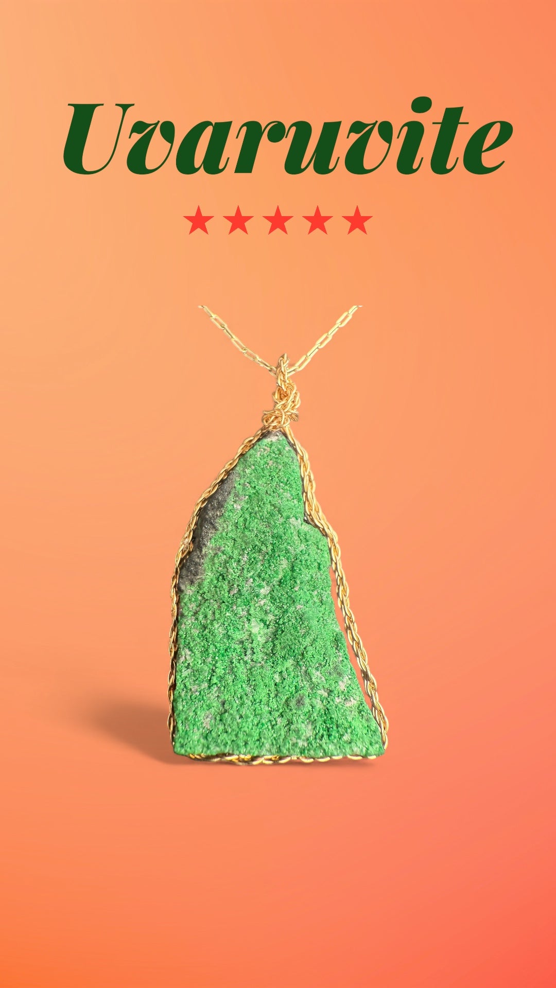 Genuine Uvarovite Pendant