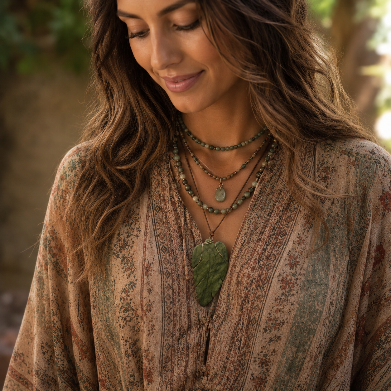 Leaf Jade Pendant