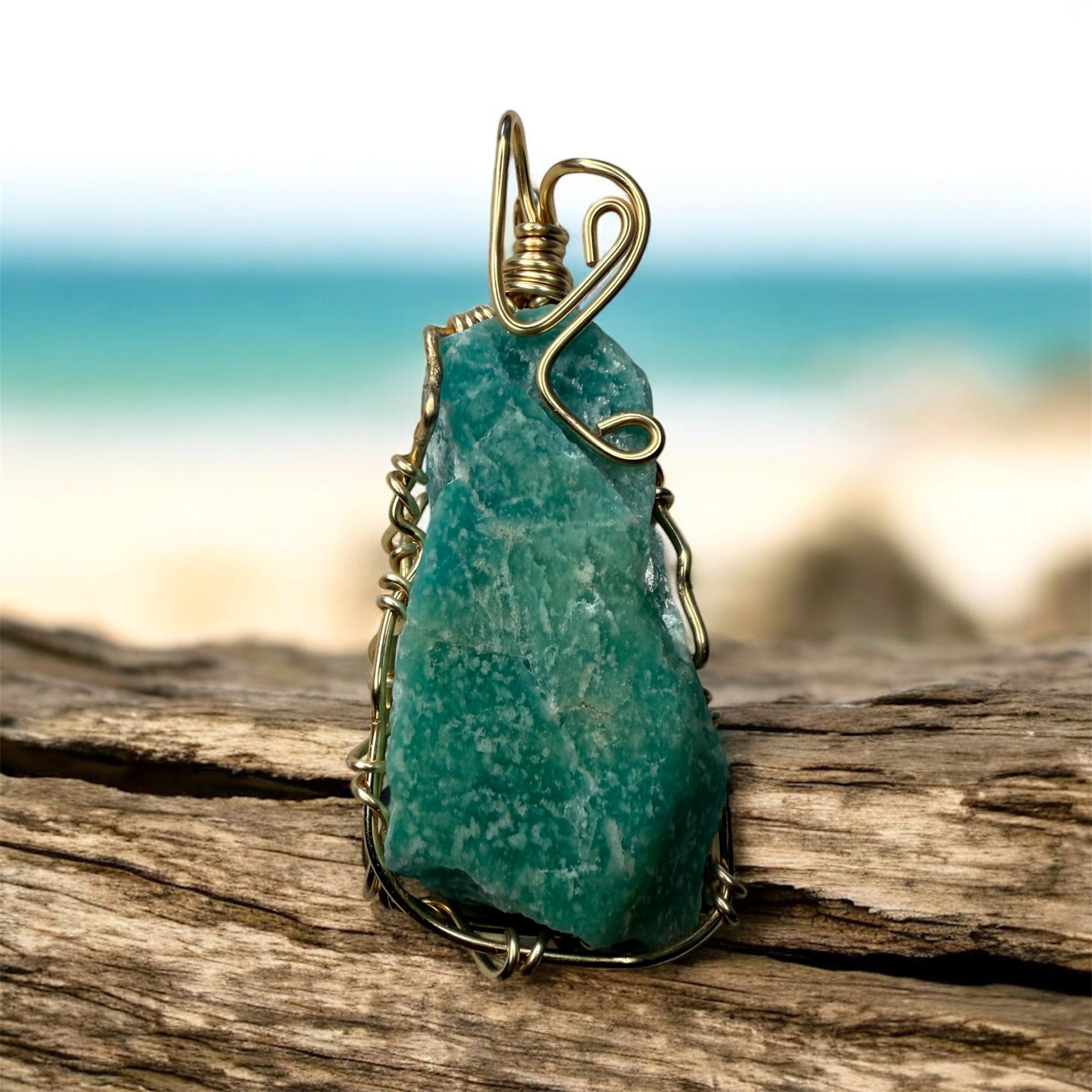 Natural Green Amazonite pendant