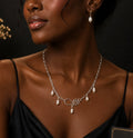 Delicate pearl swirl necklace