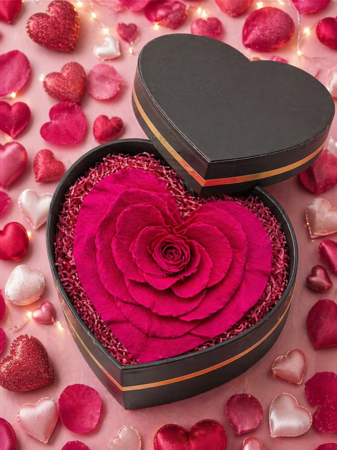 Fushia heart rose