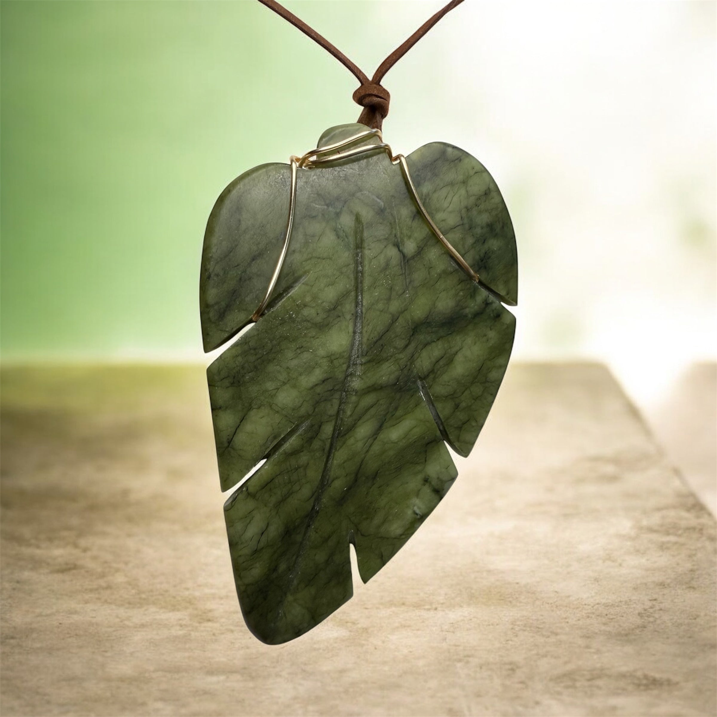 Leaf Jade Pendant