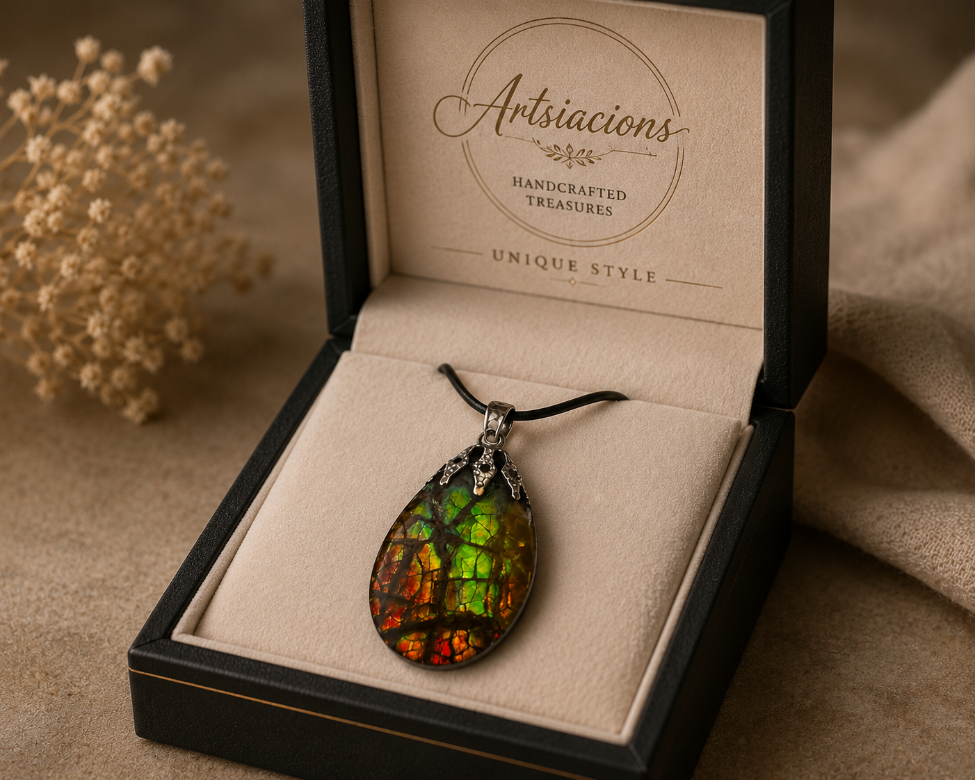 Beautiful Ammolite pendant